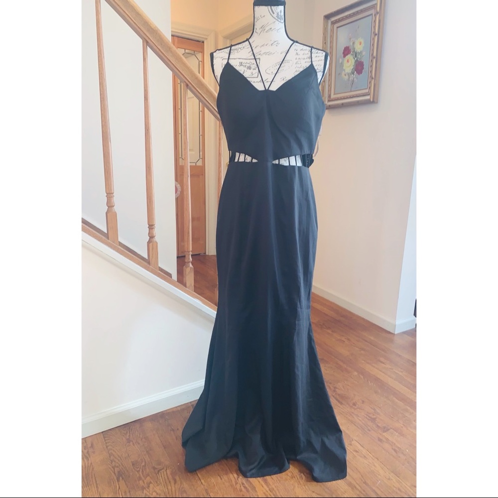 Grand Affair Black Cut-Out Maxi Gown Women’s elegant dress